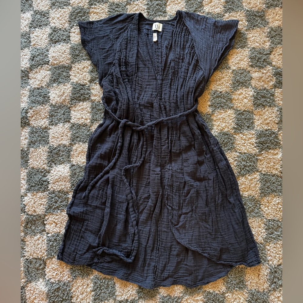 Navy beach cover up Wrap Dress